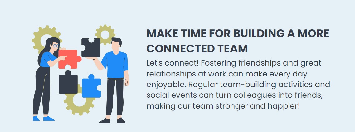 how to  make time for building a more connected team