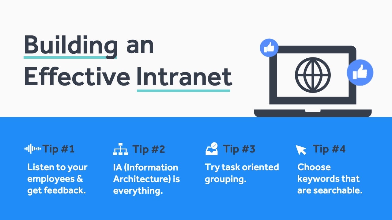 Build an effective intranet infographics