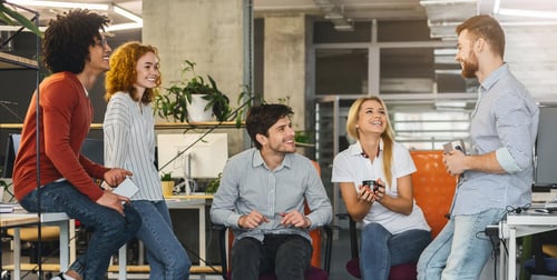 People showing a positive workplace culture