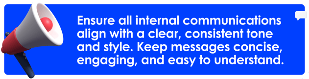 Develop Clear &  Consistent Messaging Graphic