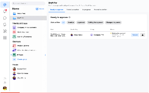 Draft For authors on workplace from meta