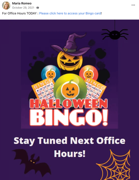 Halloween Bingo Workplace
