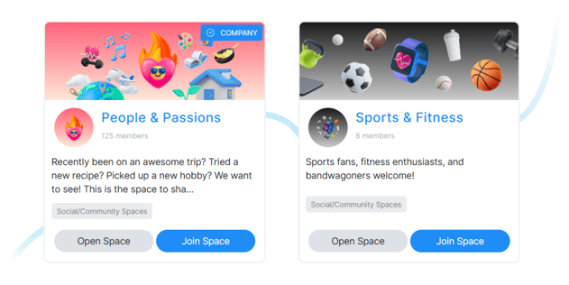 LineZero Spaces in Workvivo Platform Graphic