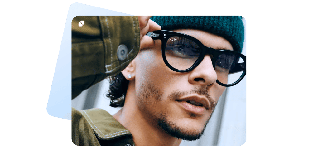 man wearing Meta's Ray-Ban glasses