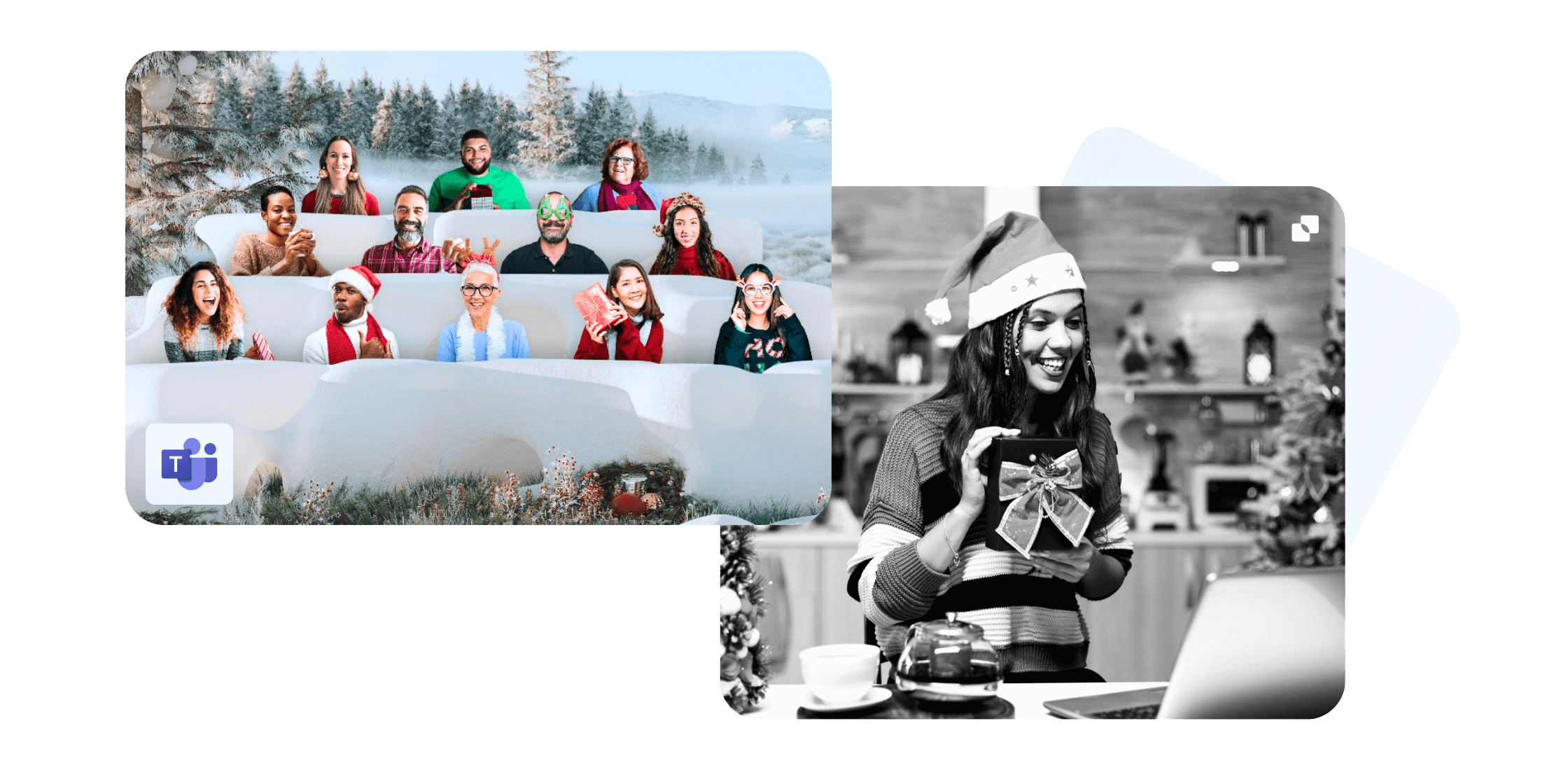 holiday-themed Microsoft Teams meeting