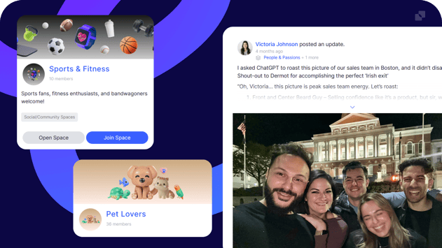 LineZero Team Spaces on Workvivo Platform