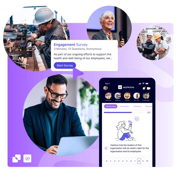 Workvivo Anonymous Survey Graphic