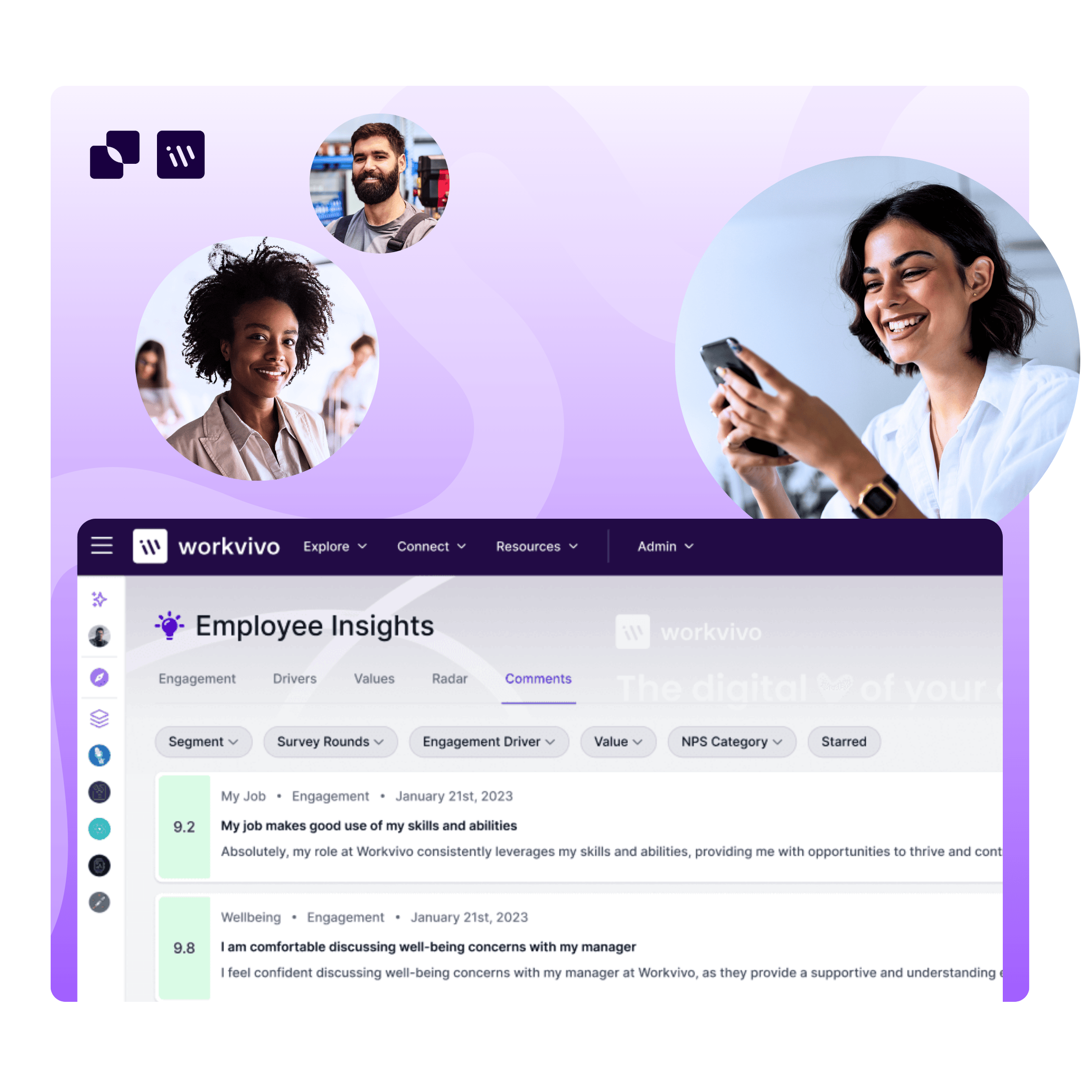 Workvivo Sentiment Analysis Graphic