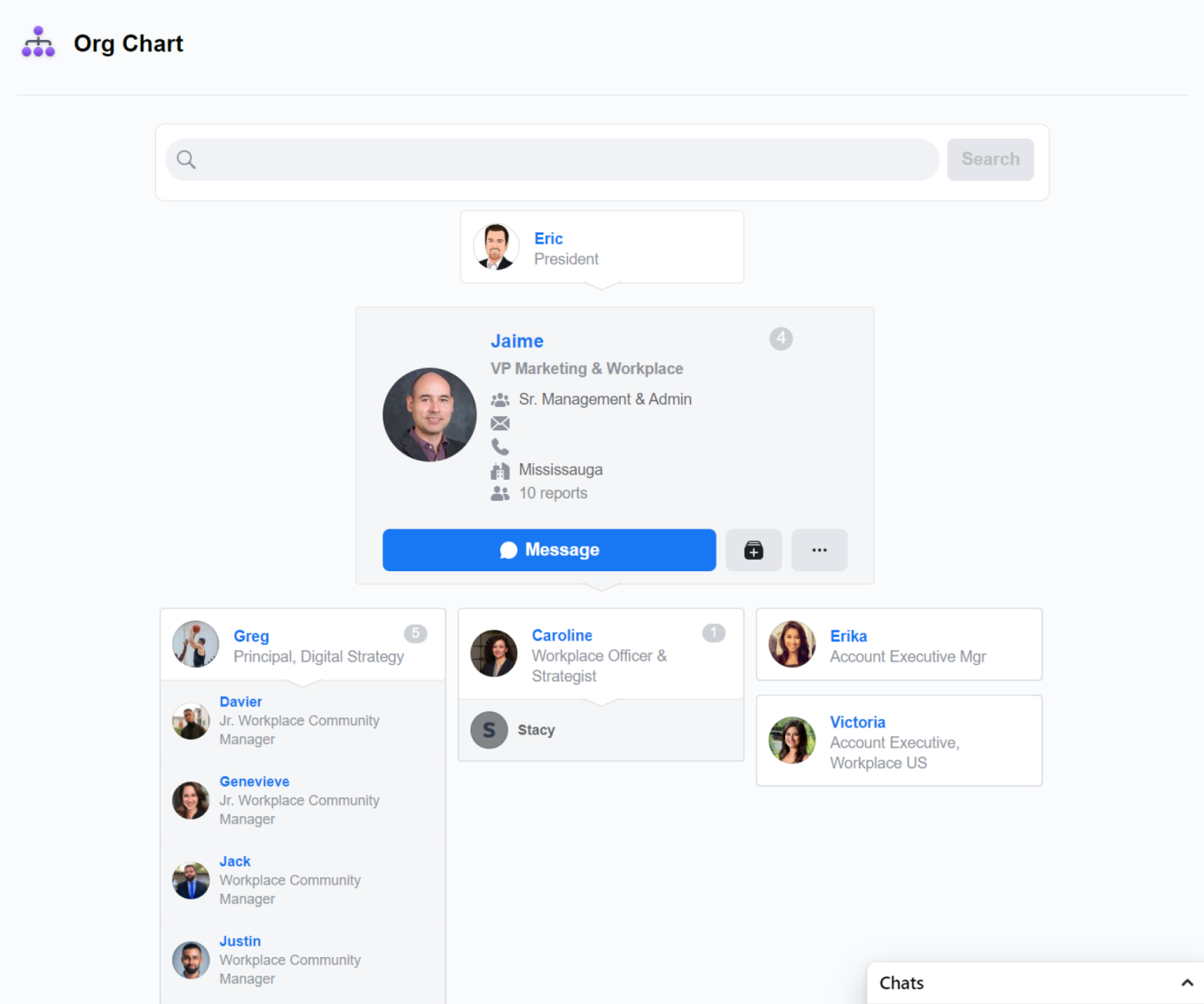 Organizational chart tool