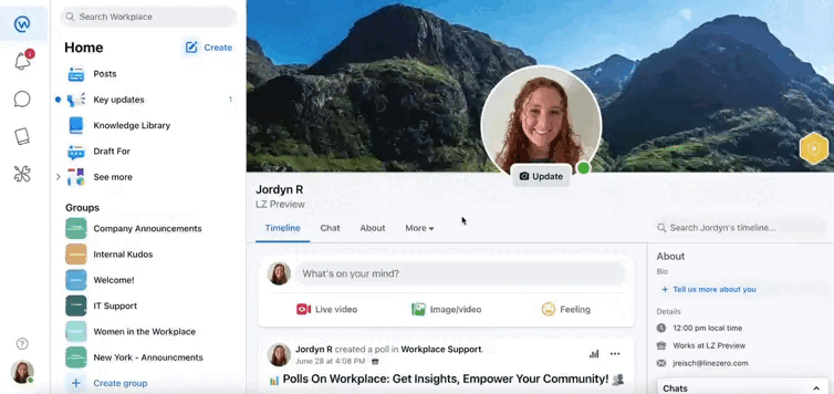 ProfileFrames on workplace from meta