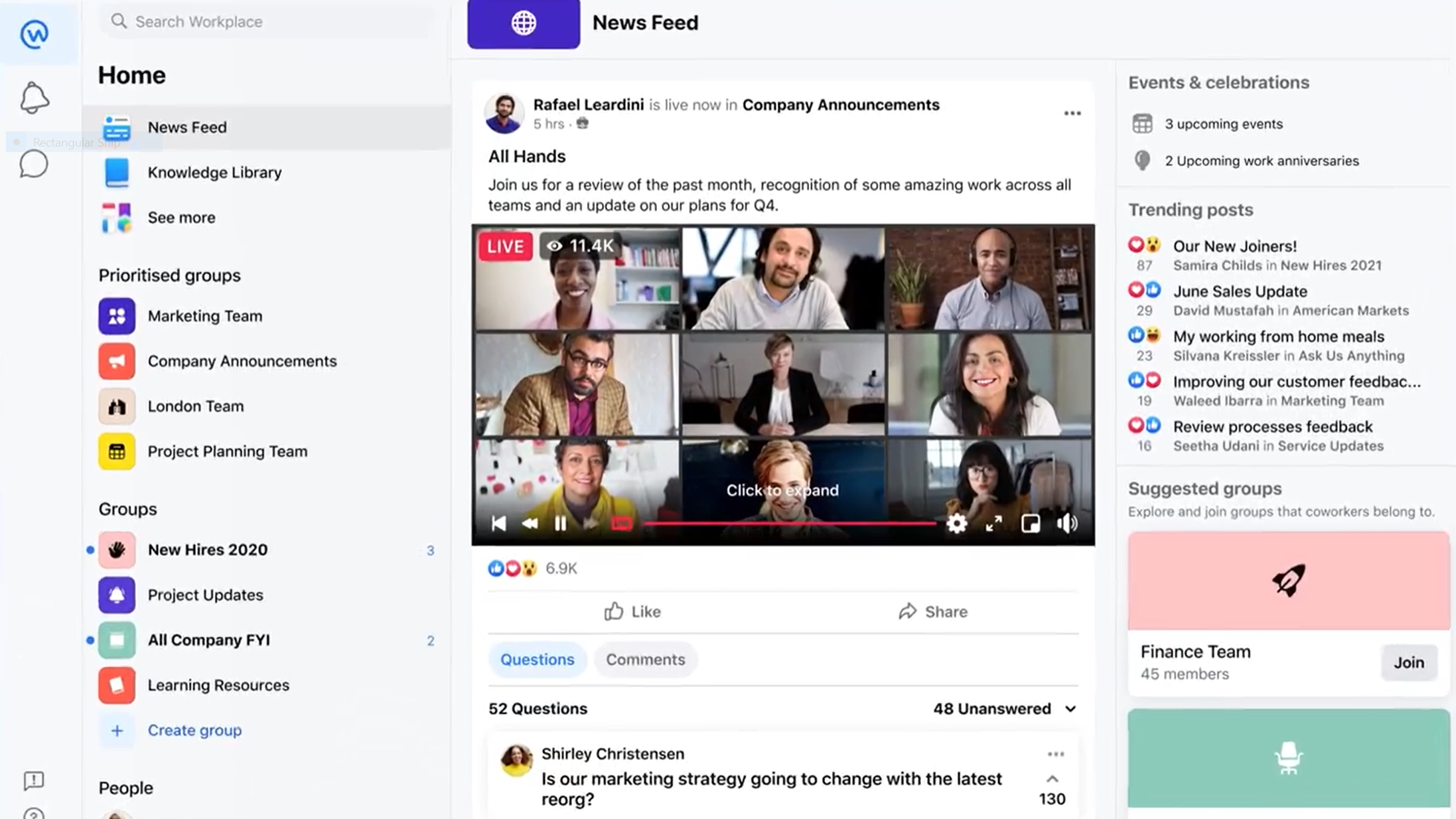 exmple teams and workplace together