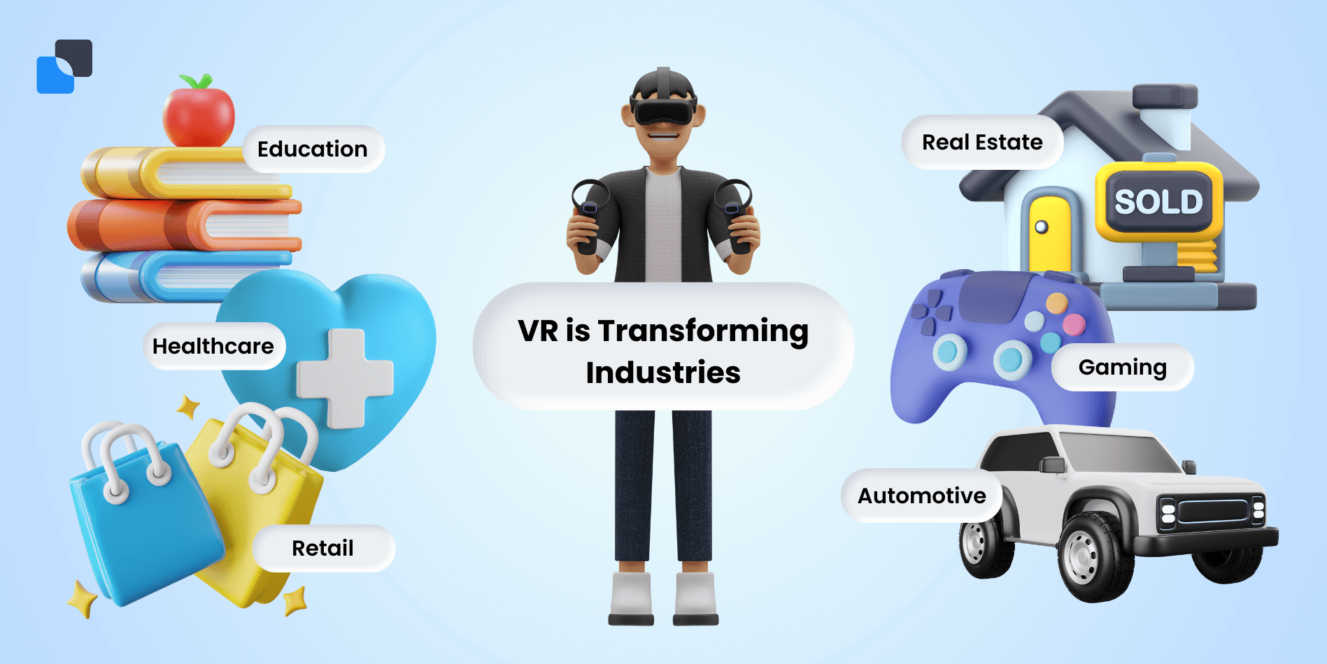 VR in Industries inforgraphic