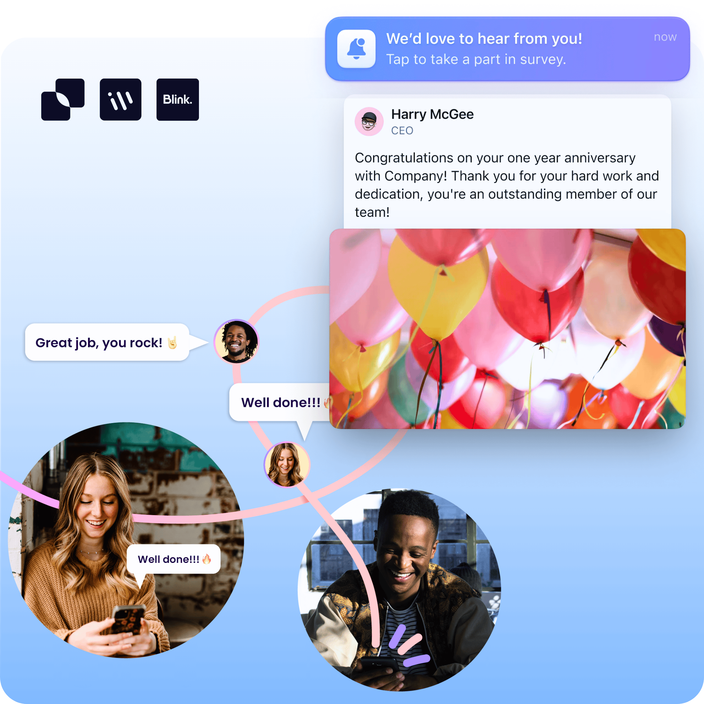 Workvivo and Blink EXPs Graphic