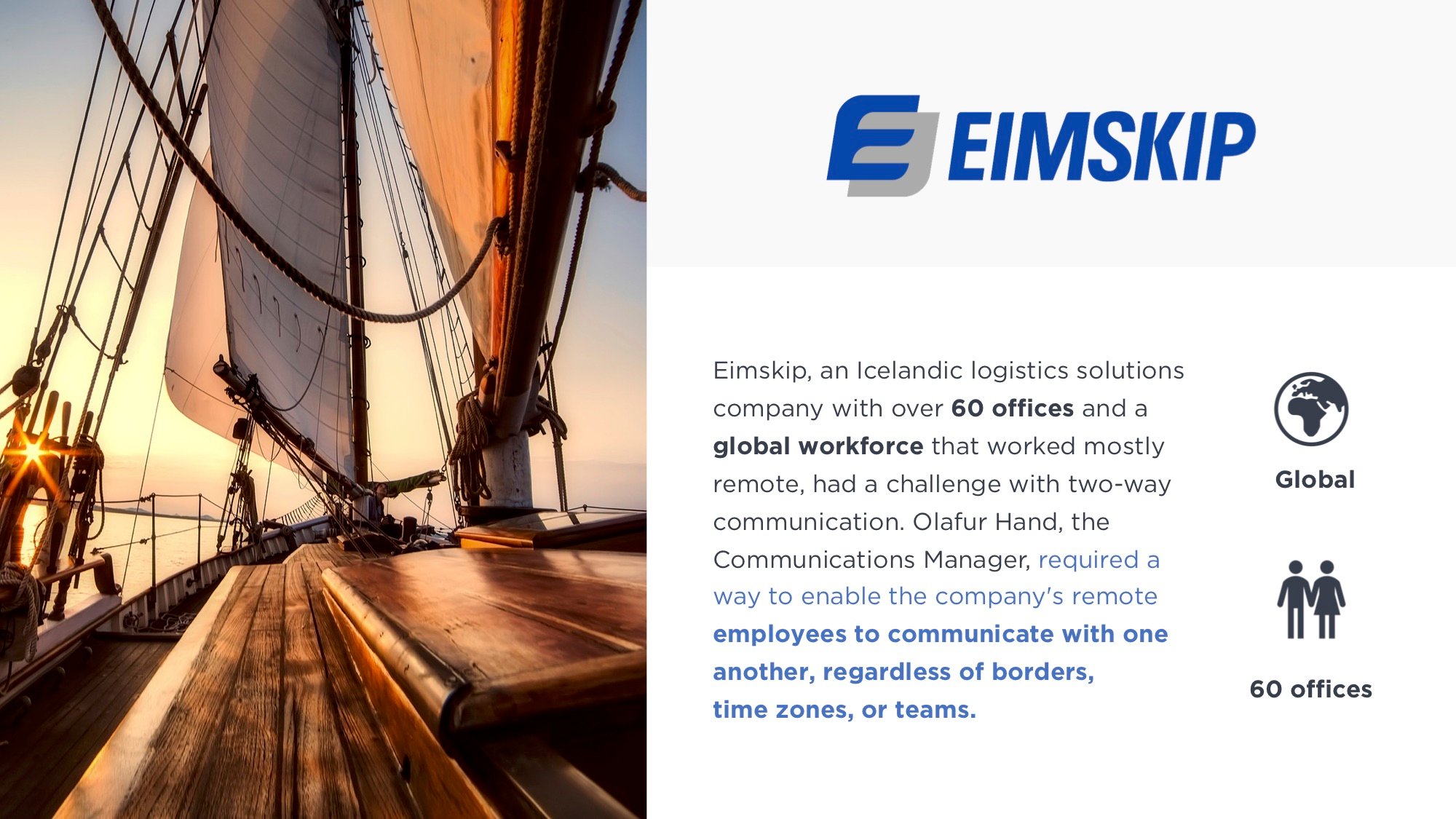 EIMSKIP using workplace