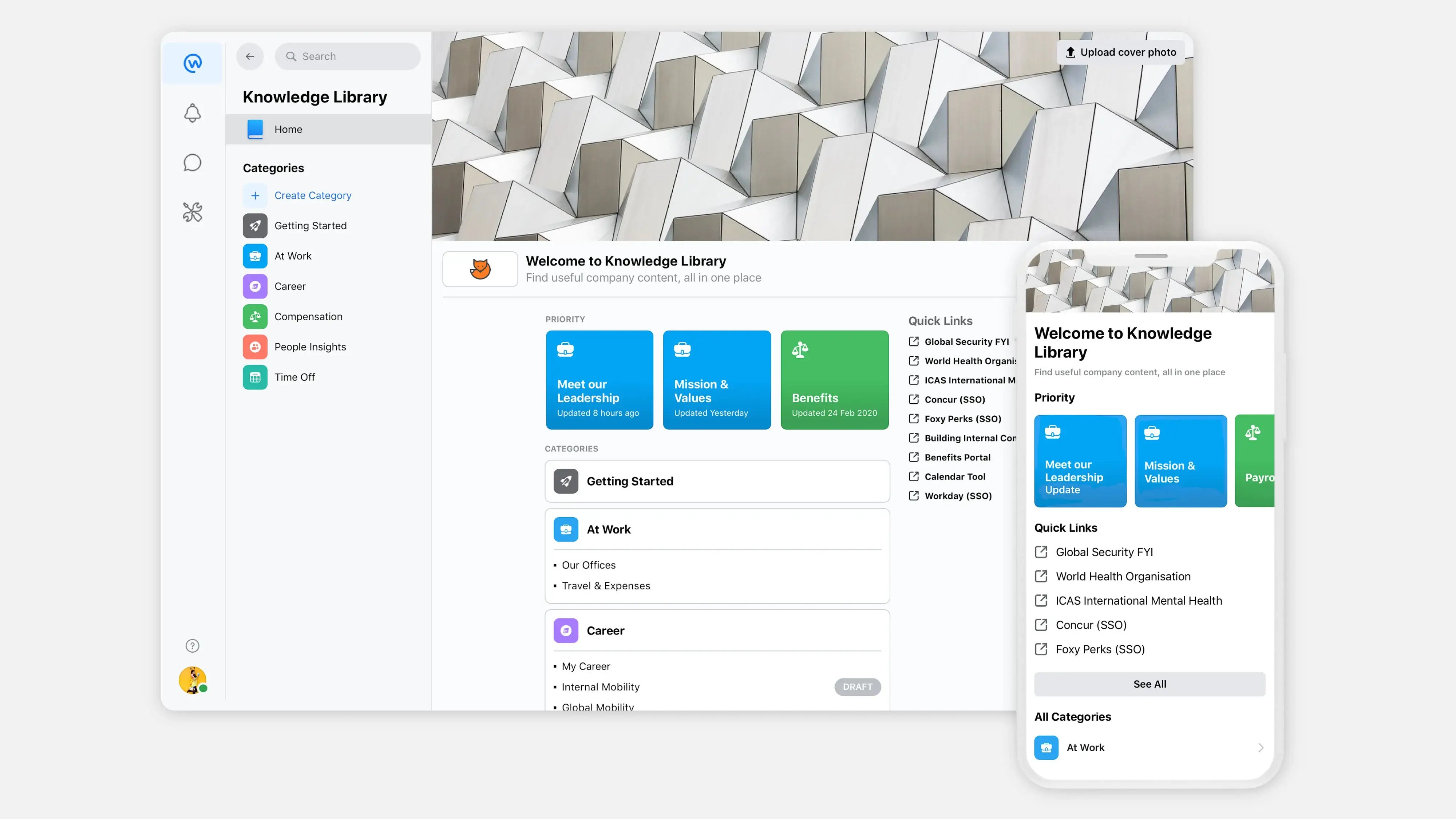 Workplace Knowledge library example