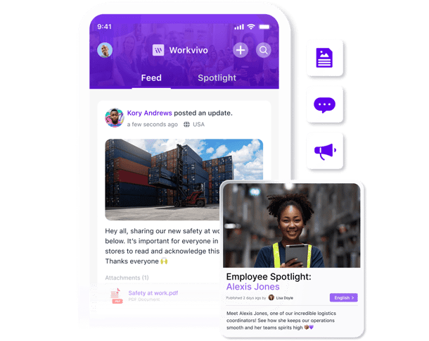 Workvivo Feed Feature