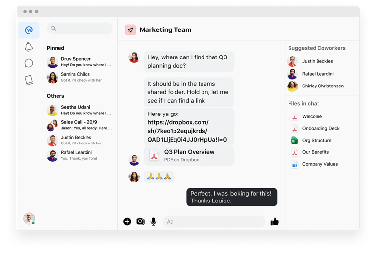 chat on workplace from meta 