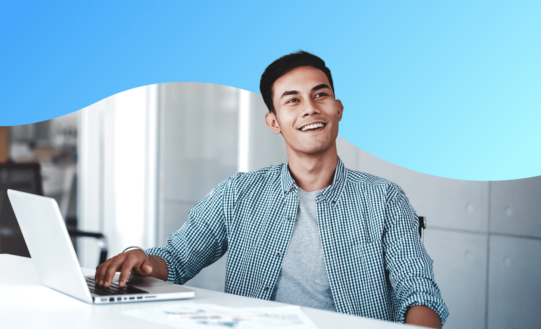 Employee Using Internal Communication Tools