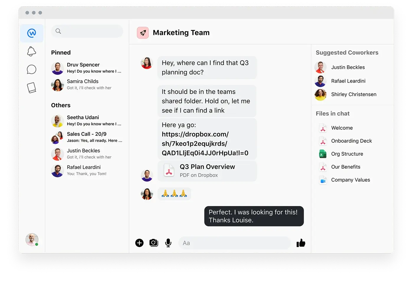 workplace from meta chat feature